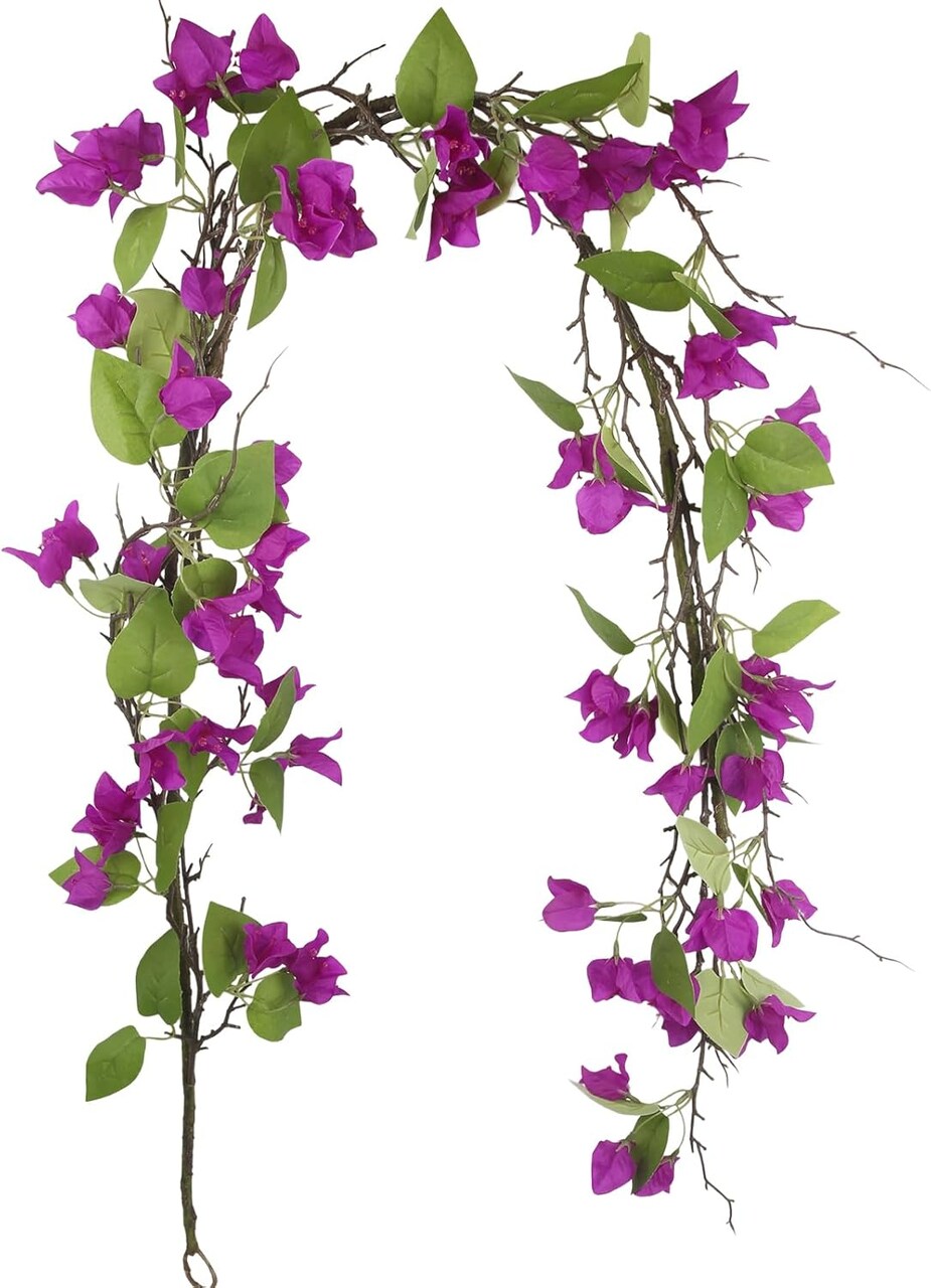 Artificial Bougainvillea Flowers Garland Purple Silk Bougainvillea Vines